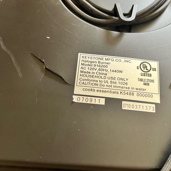 Keystone Cooks Essentials Halogen Hot Plate Burner Countertop Cook Top Camping - Picture 7 of 8